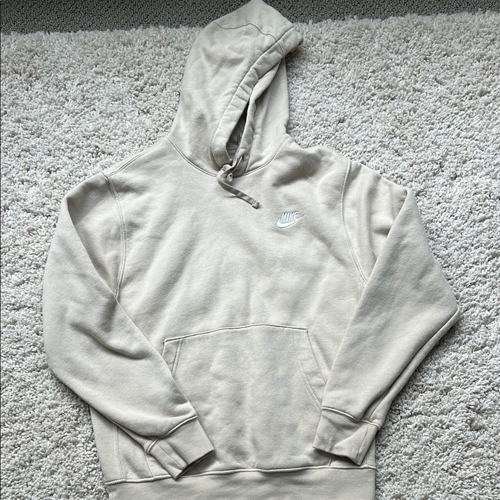 Nike Cream Hoodie Classic Pullover Fleece